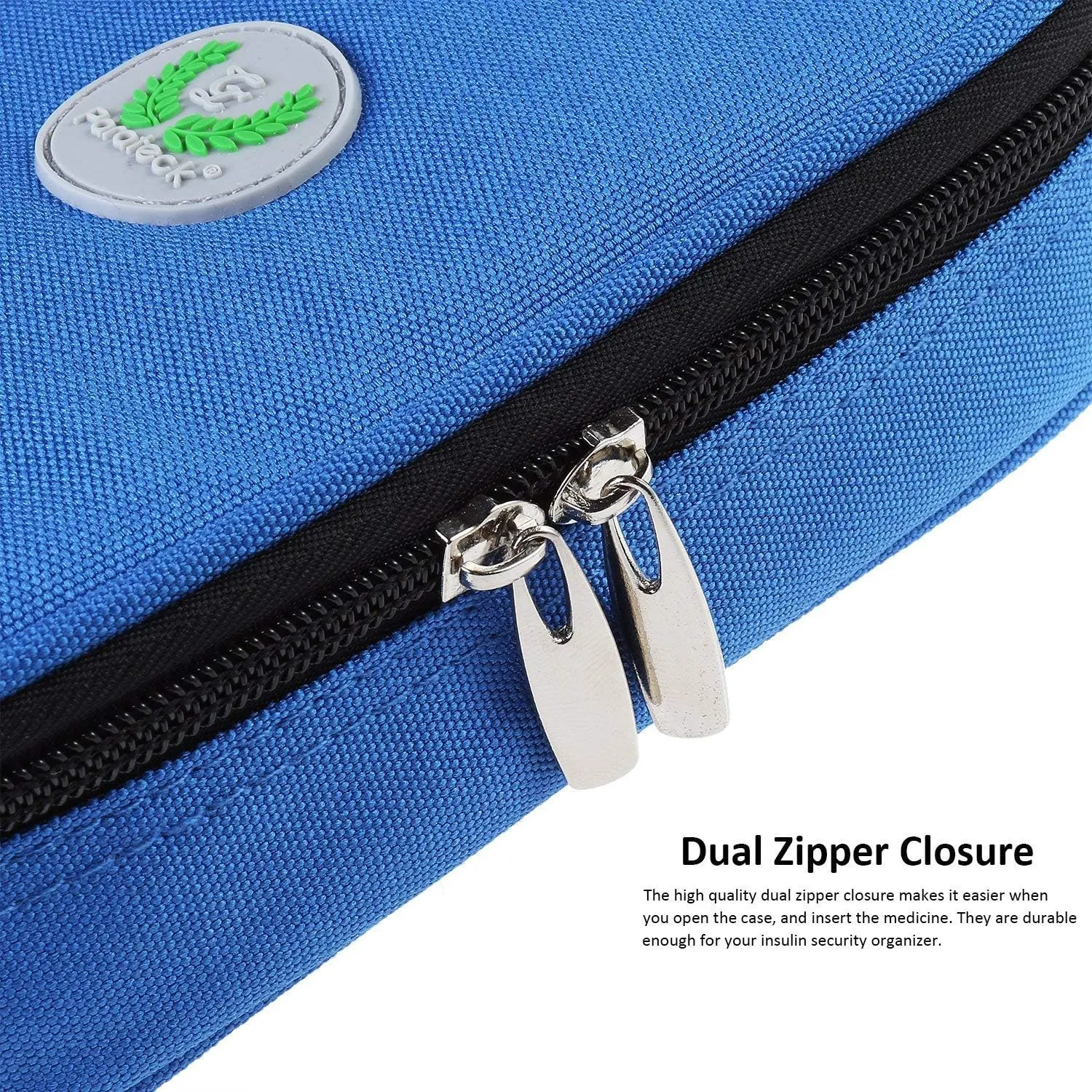 Temperature Display Insulin Cooler Travel Case with Ice Chill Packs Medical Cooler Bag Diabetic Organizer Oxford Fabric, 8 x 4 Inch