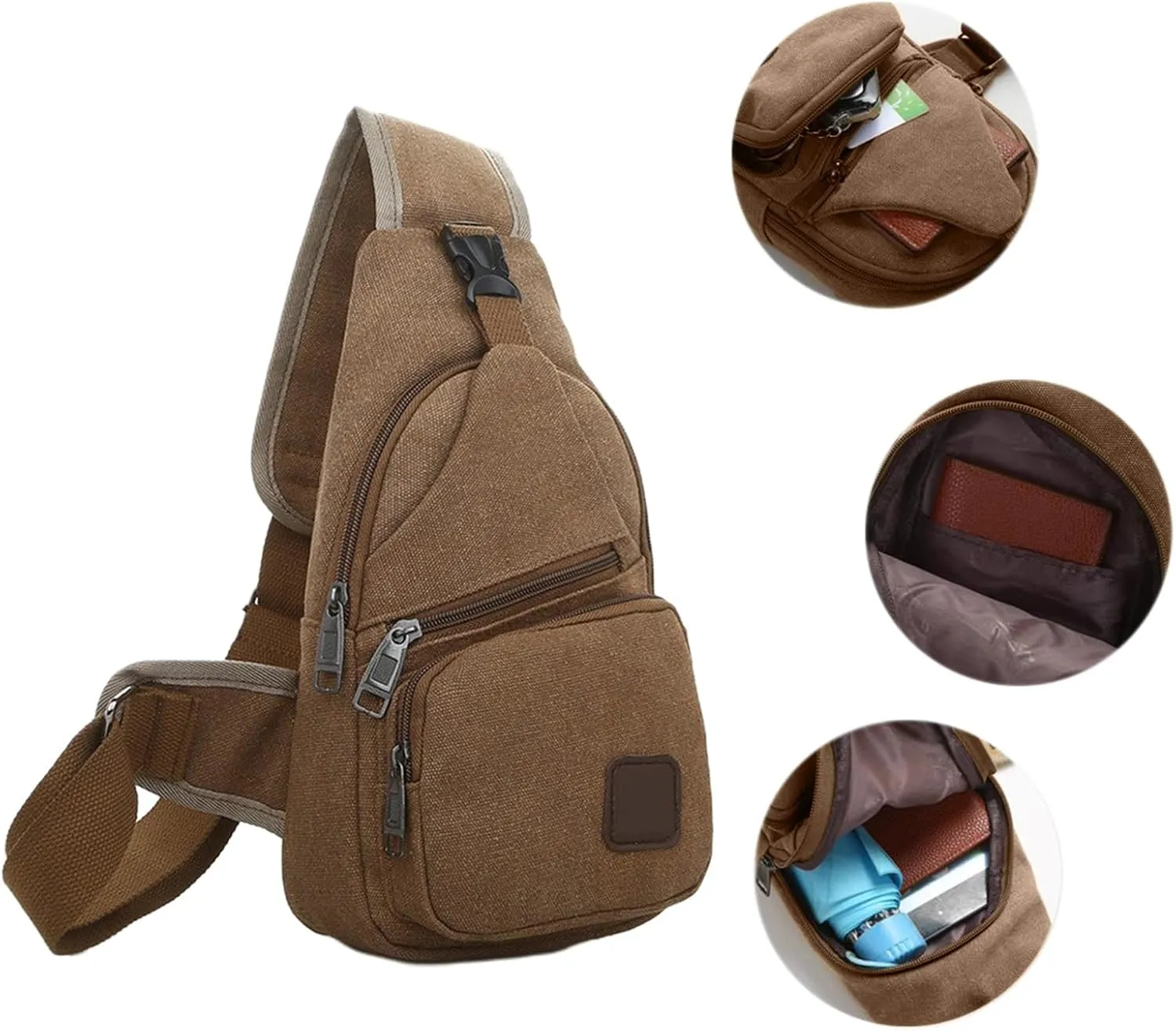 Thickened Outdoor Canvas Crossbody Bags for Women, New Multipurpose Portable Shoulder Bag Chest Bag for Travel Hiking