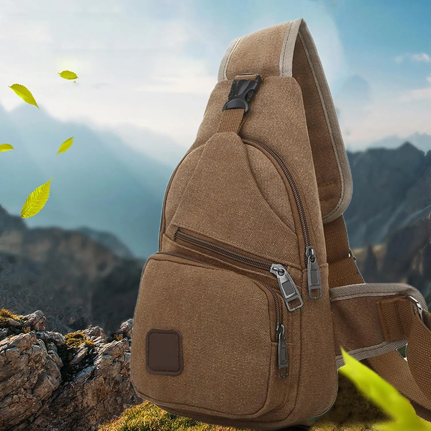 Thickened Outdoor Canvas Crossbody Bags for Women, New Multipurpose Portable Shoulder Bag Chest Bag for Travel Hiking