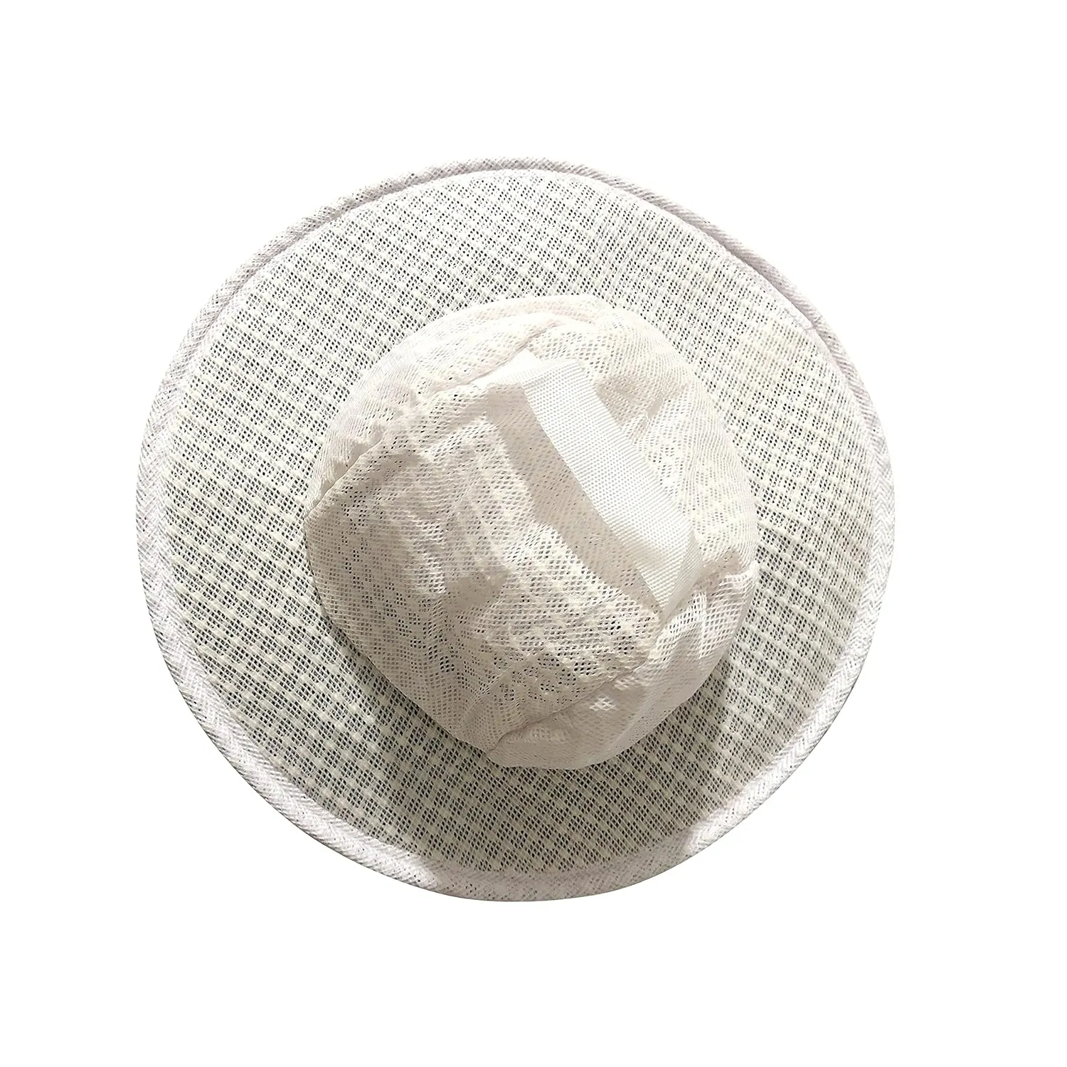 Three Layer Ventilated Beekeeping Veil in Round (White, 3-Layer Hat)