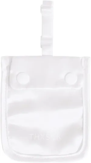 THXSILK Silk Bra Pouch, Hidden Bra Wallet, Travel Secret Undercover for Women, White, One Size