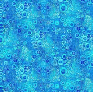 Timeless Treasures Gilded Plume Blue Floral Scrolls with Metallic Cotton Fabric by The Yard