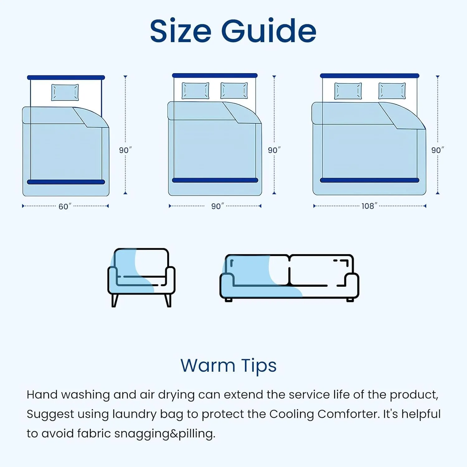 Topcee Cooling Comforter Twin Size (60"x90")-Cooling Blanket Everlasting Cold Touch for Hot Sleepers-Q-max>0.45 Double-Sided Lightweight Design Summer Ice Blanket for Night Sweats-White