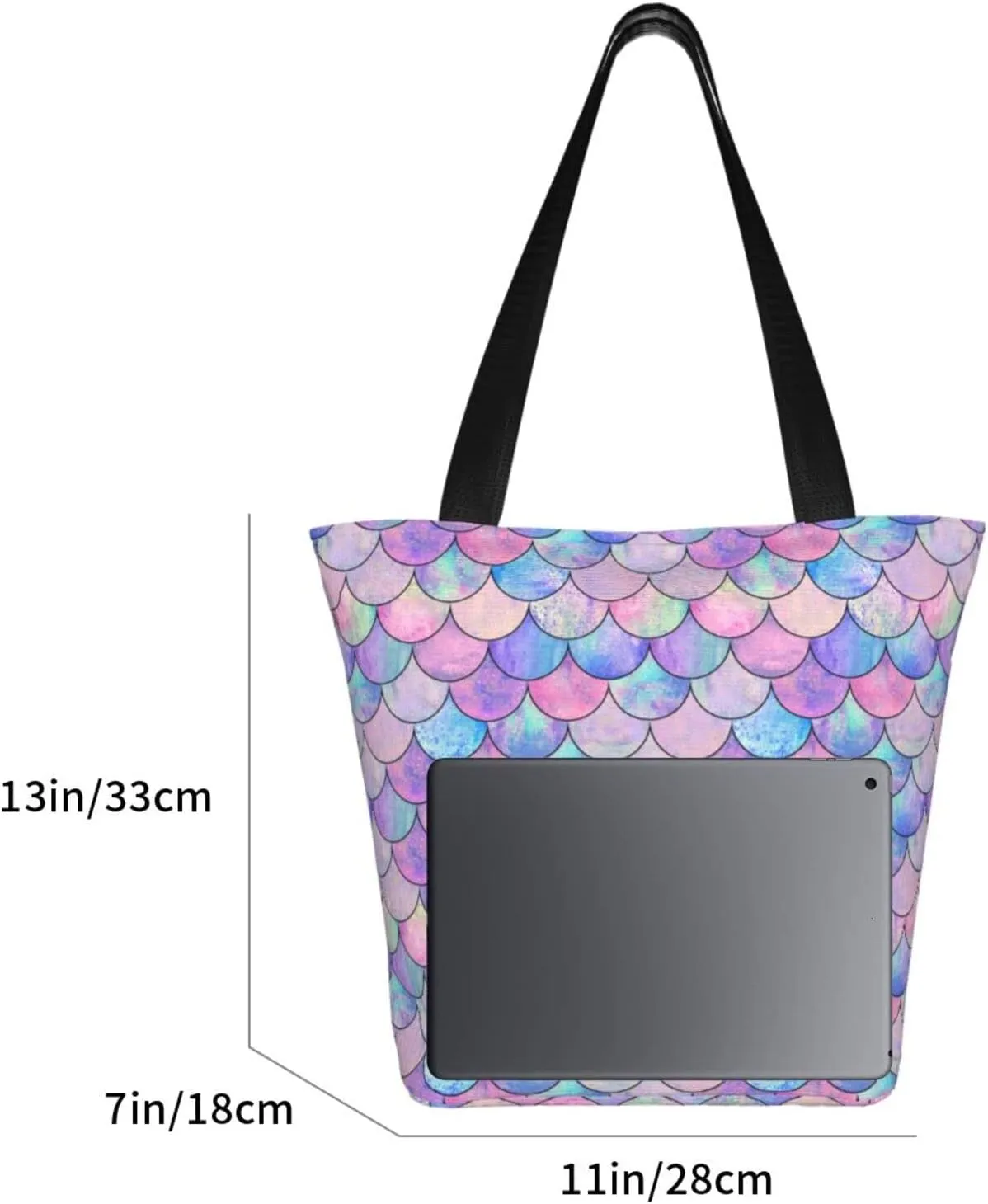 Tote Bag For Women Shoulder Bags Casual Shopping Cloth Reusable Handbags Heavy Duty For Beach Groceries Books Gym Work Travel