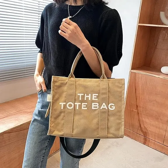 Tote Bag for Women with Zipper, Canvas Tote Bags, Crossbody Tote Bags for Work and Travel