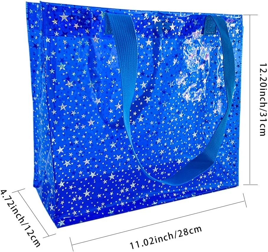 TotePrint 2PCS Clear Star Hand Bags - Versatile Waterproof, Embossed Star Work Shoulder Totes for Women