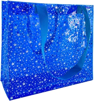 TotePrint 2PCS Clear Star Hand Bags - Versatile Waterproof, Embossed Star Work Shoulder Totes for Women
