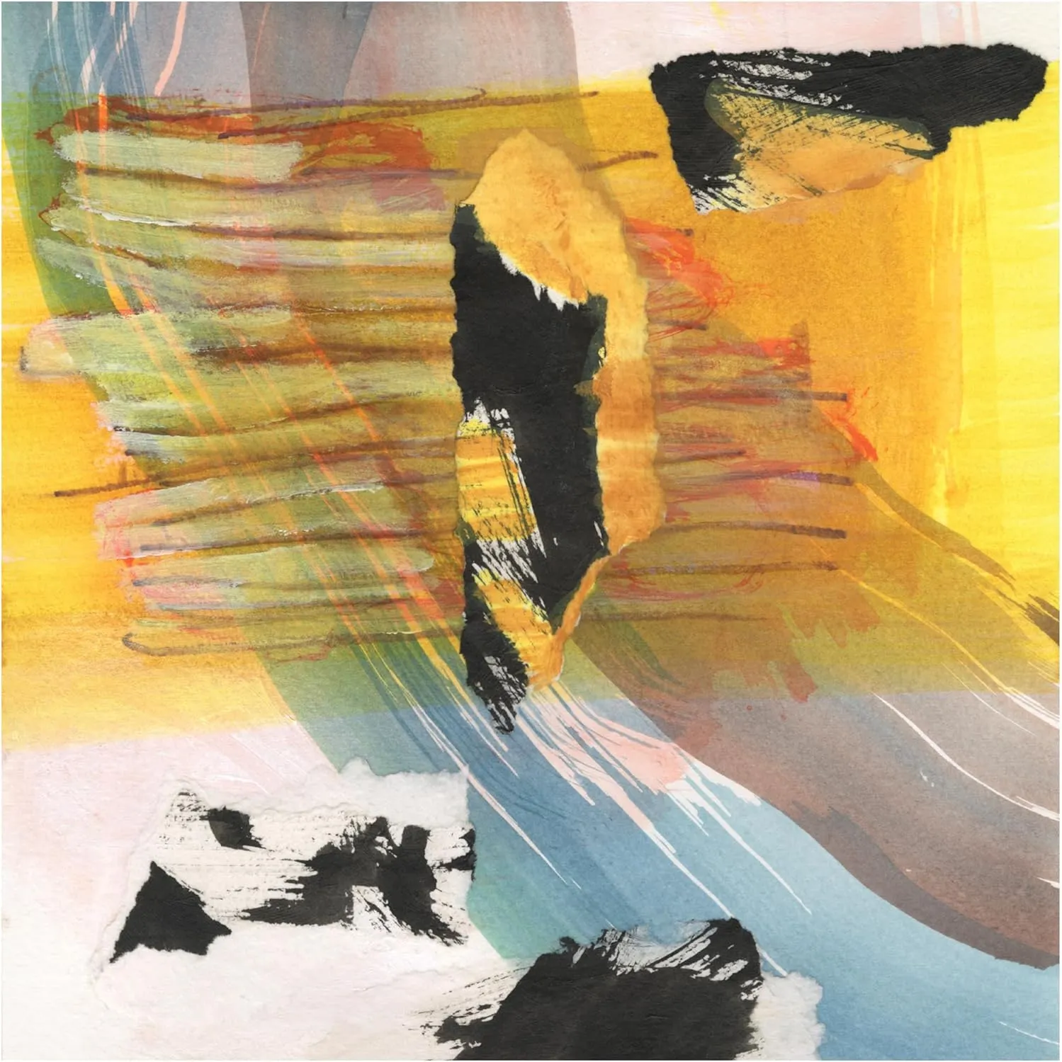 Trademark Fine Art Canvas Wall Art - Jodi Fuchs 'Orange Collage I' Wall Art for Living Room, Bedroom, or Office Décor 14 x 14 Inches