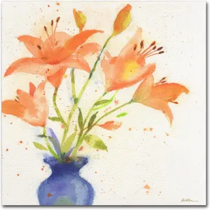 Trademark Fine Art Tiger Lily Bouquet by Sheila Golden, 14x14-Inch Canvas Wall Art