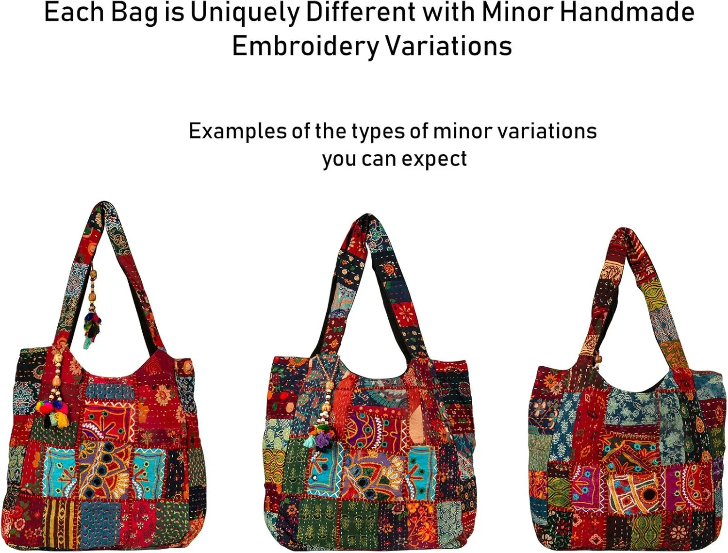 Tribe Azure Fair Trade Women's Cotton Shoulder-Handbags
