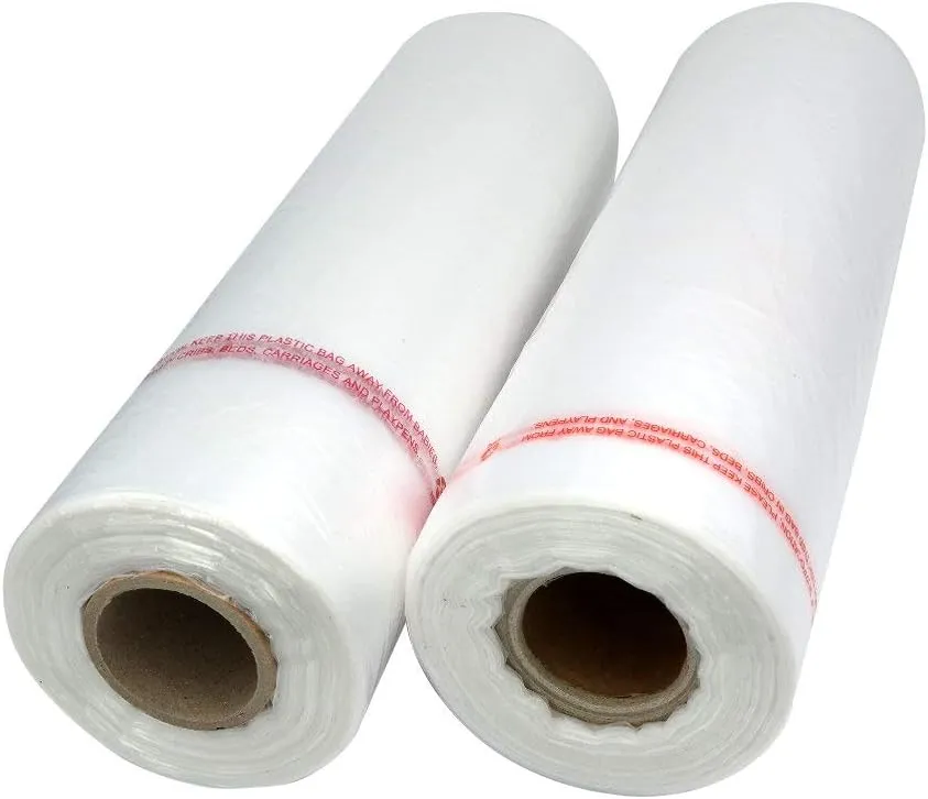 Tripact 11" x 19" HDPE Plastic Produce Bag Roll, Grocery Bag for Fruites Vegetable - 2 Roll (600pcs) 02