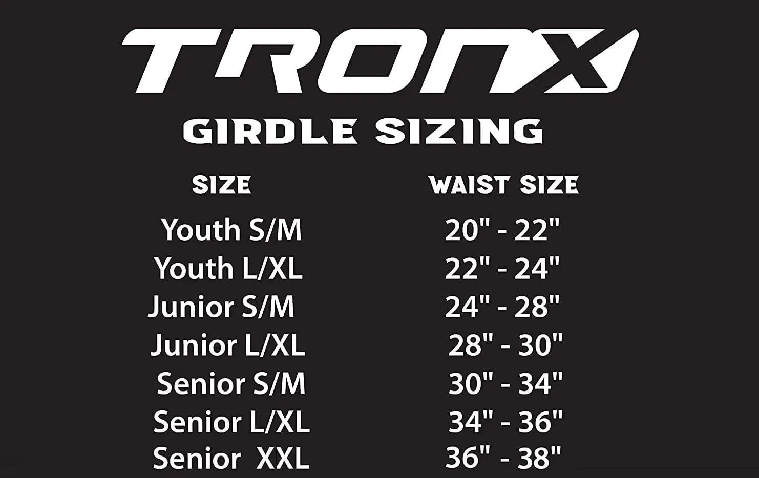 TronX Stryker Senior Adult Junior Youth Inline Roller Hockey Girdles with Cup