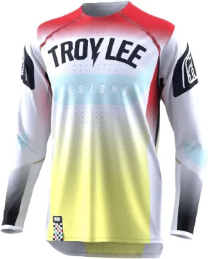 Troy Lee Designs 2022 SE Ultra Jersey - Arc (Large) (Acid Yellow/RED)