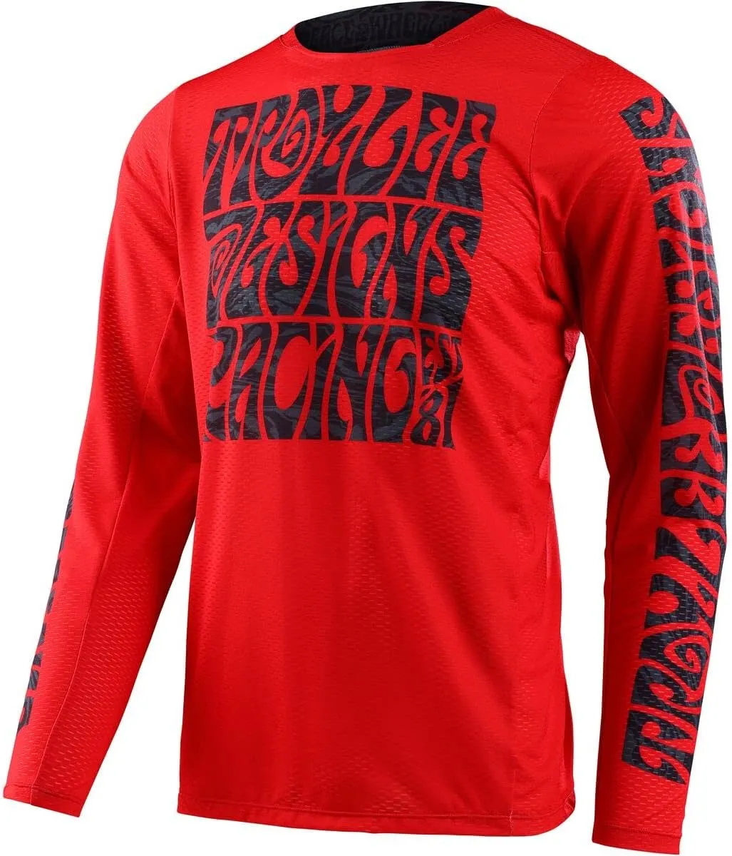 Troy Lee Designs 2023 GP Pro Air Jersey - Manic Monday (X-Large) (DEEP RED)