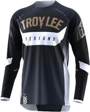 Troy Lee Designs Offroad Motocross Dirt Bike ATV Motorcycle Powersports Racing Jersey Shirt for Men, SE Ultra (Arc Black/Gold, 2X)