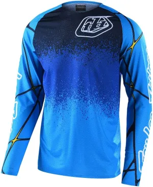 Troy Lee Designs SE Pro Air Webstar Jersey - Motocross Dirt Bike ATV Enduro Dual Sport Racing Off Road Riding Ventilated Warm Weather Gear - Adult Mens (Navy/Blue, LG)