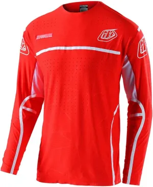 Troy Lee Designs SE Ultra Lines Motocross Jersey, Dirt Bike Riding ATV Racing Off Road Mens Jersey, Adult (Red/White, XL)