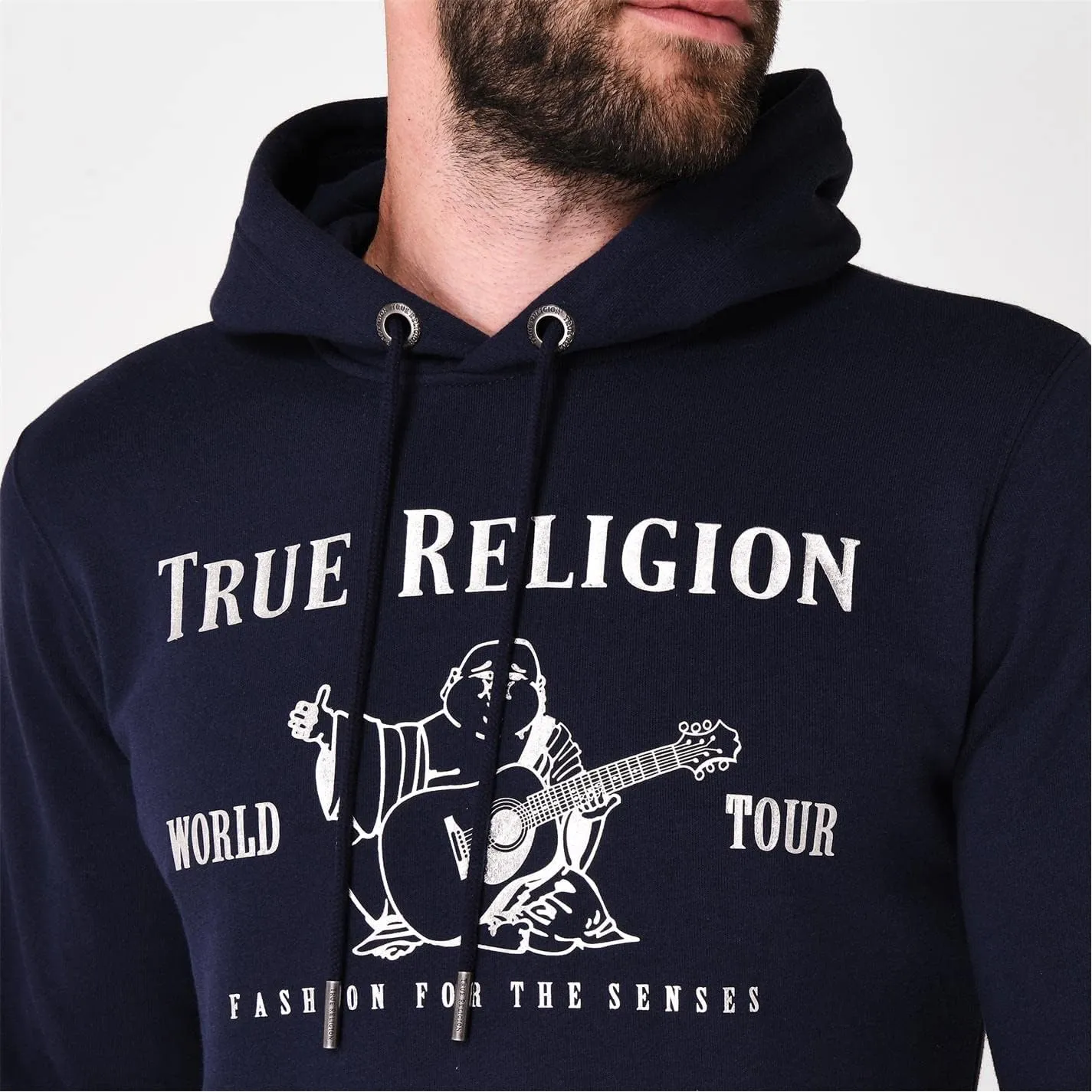 True Religion Men's Metallic Buddha Fleece Hoody