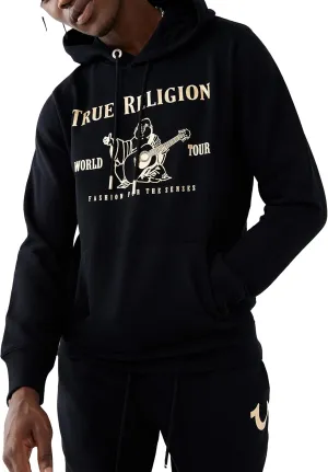 True Religion Men's Metallic Buddha Fleece Hoody