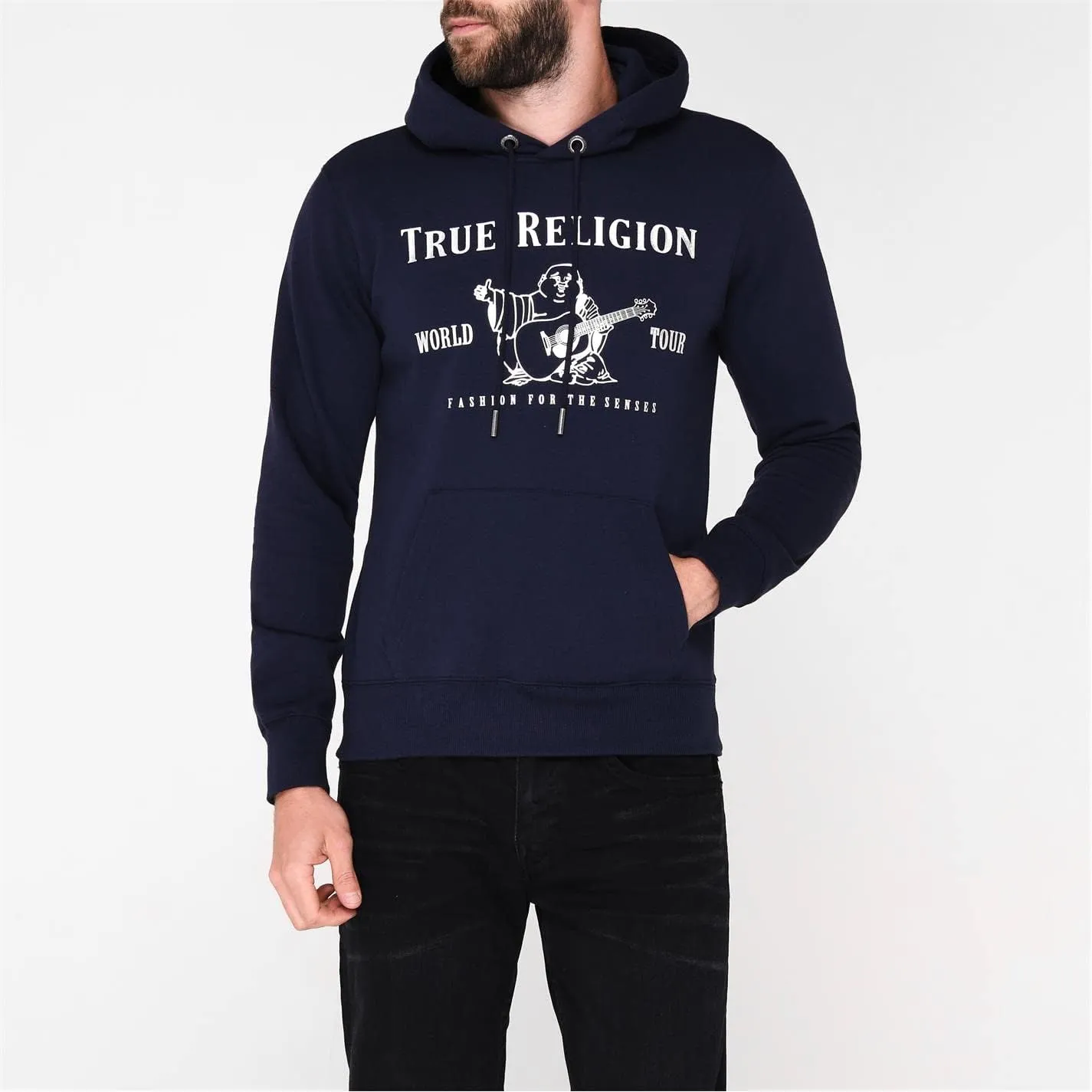 True Religion Men's Metallic Buddha Fleece Hoody