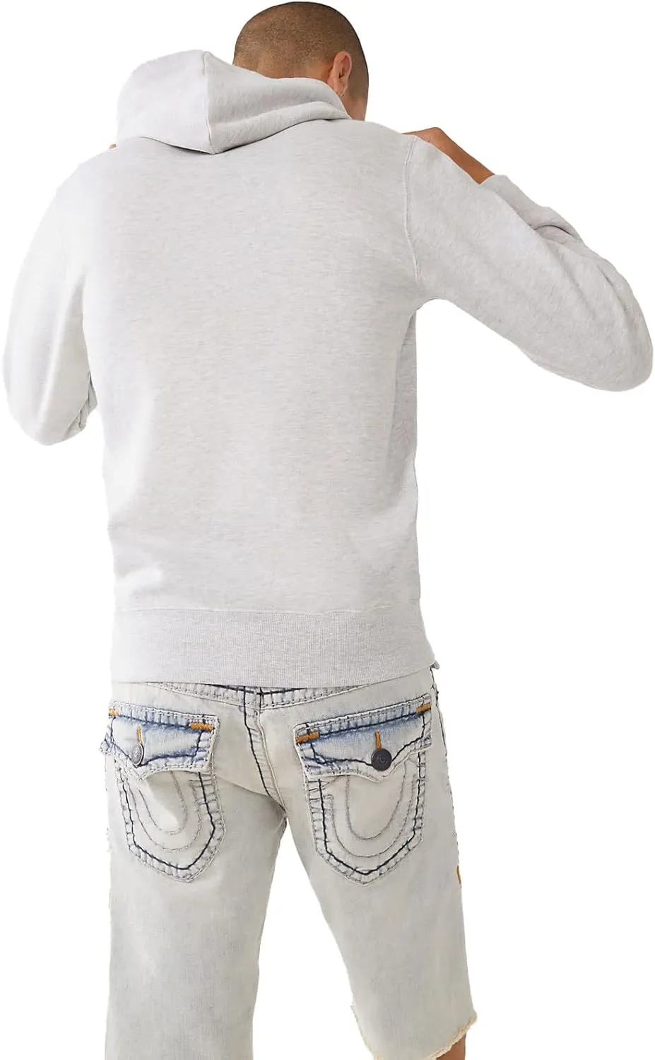 True Religion Men's Metallic Buddha Fleece Hoody