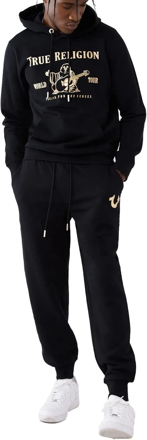 True Religion Men's Metallic Buddha Fleece Hoody
