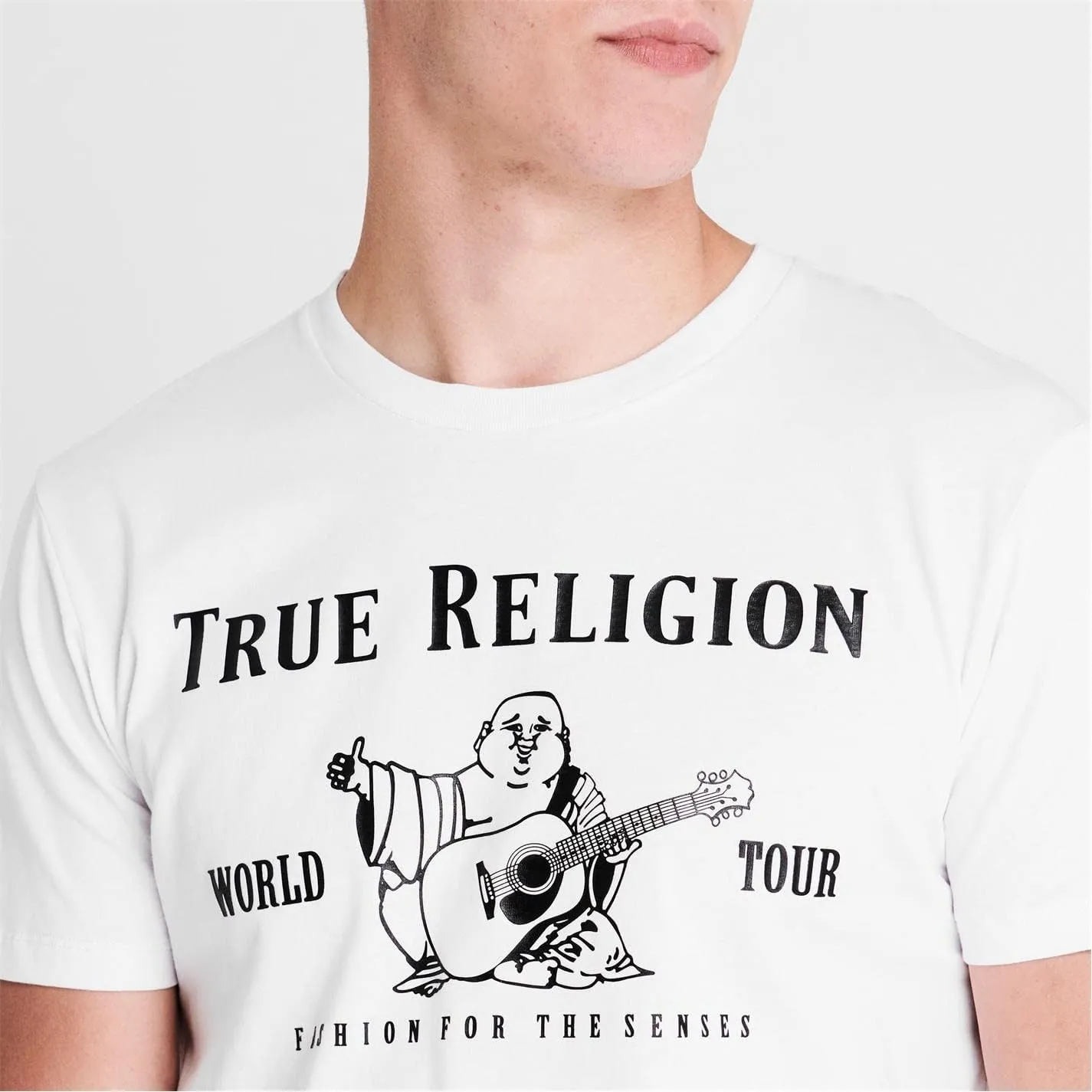 True Religion Men's Short Sleeve Metallic Buddha Tee