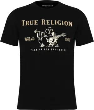 True Religion Men's Short Sleeve Metallic Buddha Tee