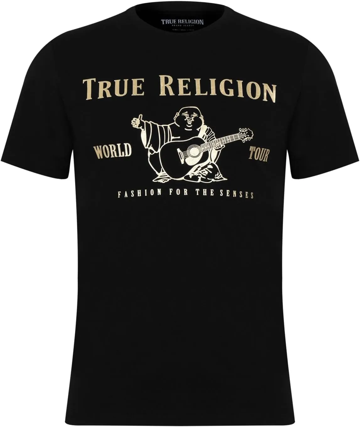 True Religion Men's Short Sleeve Metallic Buddha Tee