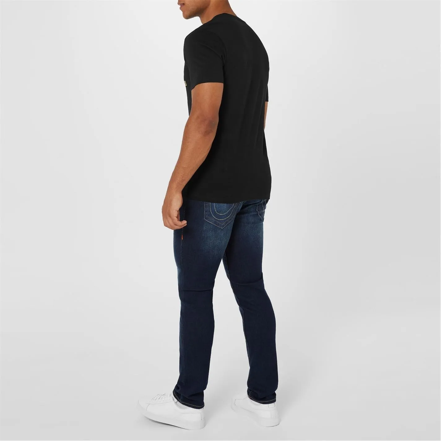 True Religion Men's Short Sleeve Metallic Buddha Tee