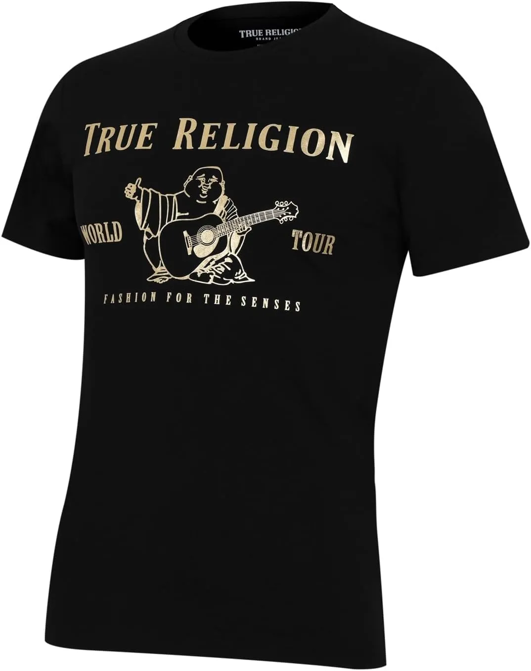 True Religion Men's Short Sleeve Metallic Buddha Tee