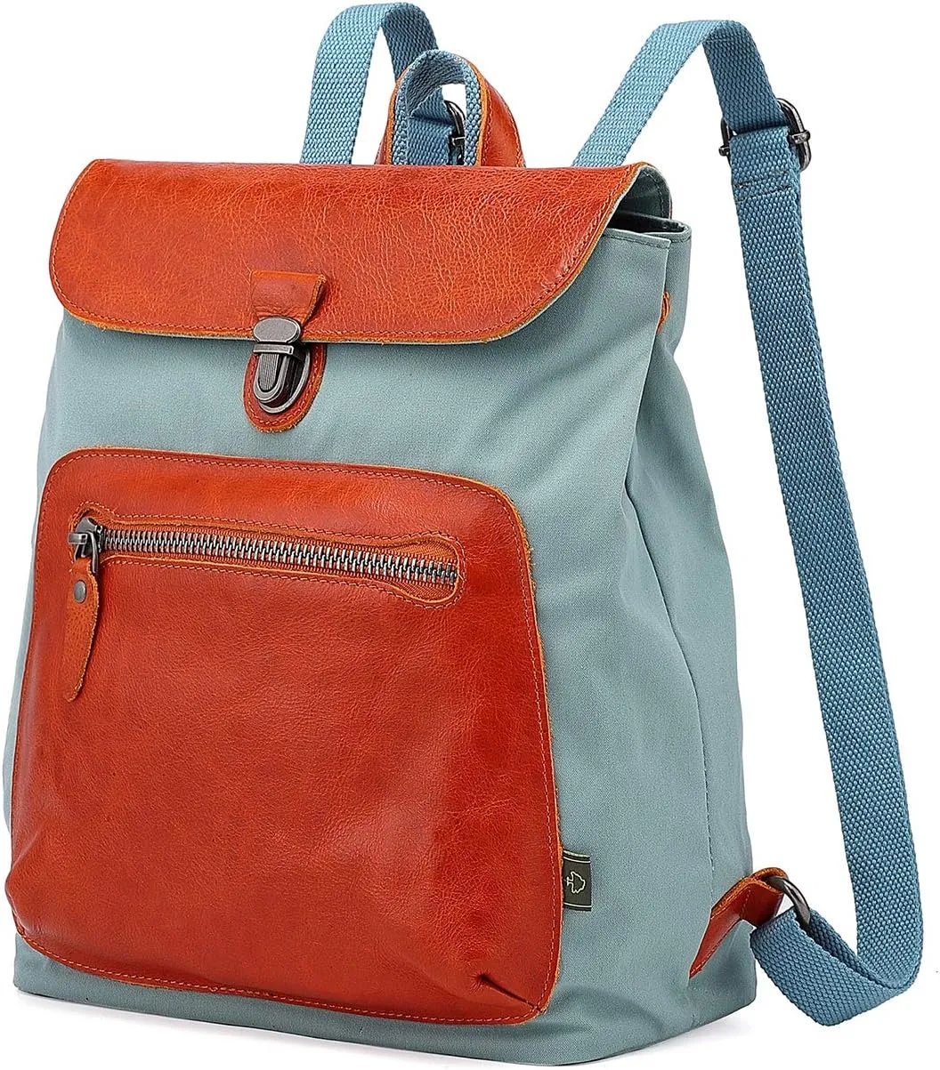 TSD Brand Valley Trail Coated Canvas Backpack