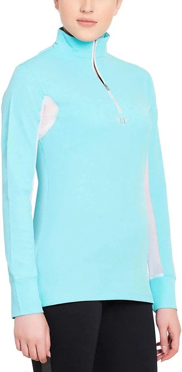 TuffRider Women's Ventilated Technical Long Sleeve Sport Shirt with Mesh