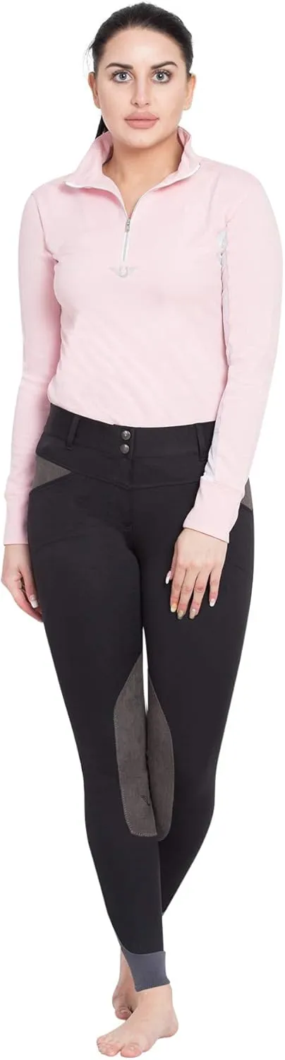 TuffRider Women's Ventilated Technical Long Sleeve Sport Shirt with Mesh