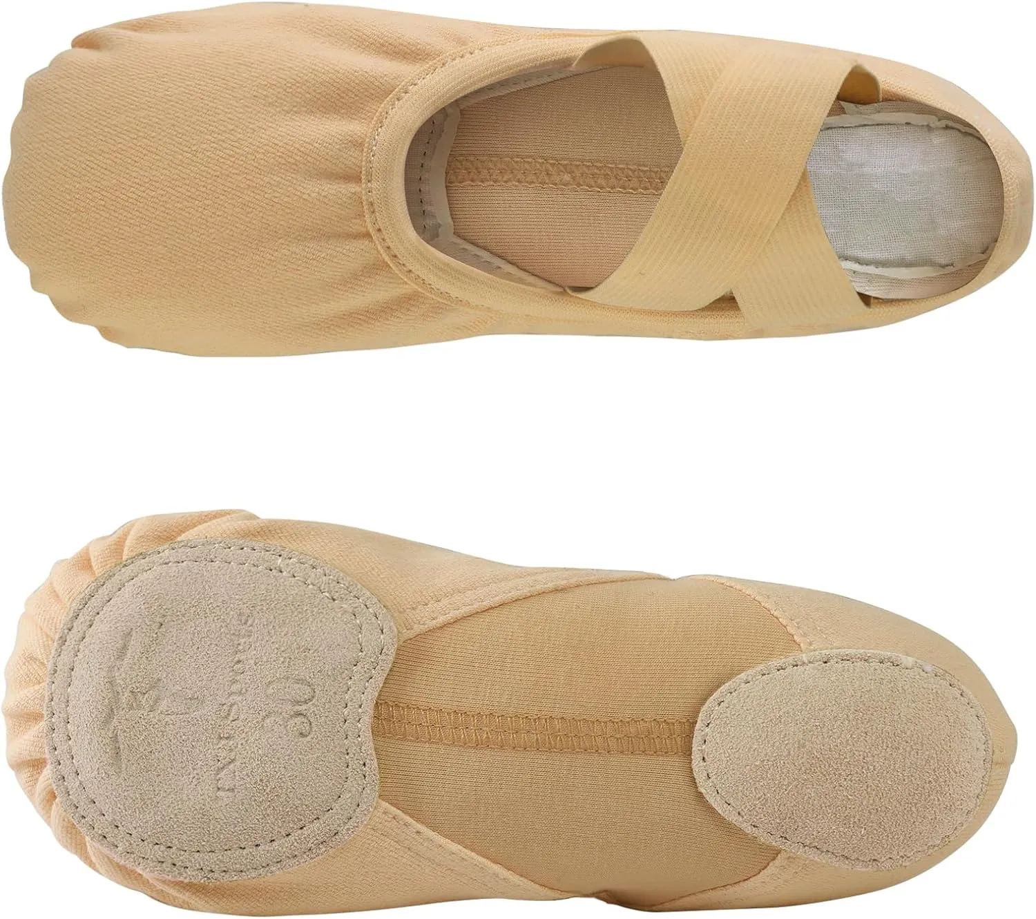 TXJ Sports Ballet Shoes for Girls Highly Stretch Ballet Slippers Split Sole Women Dance Shoes Flats for Yoga Gymnastics Performance