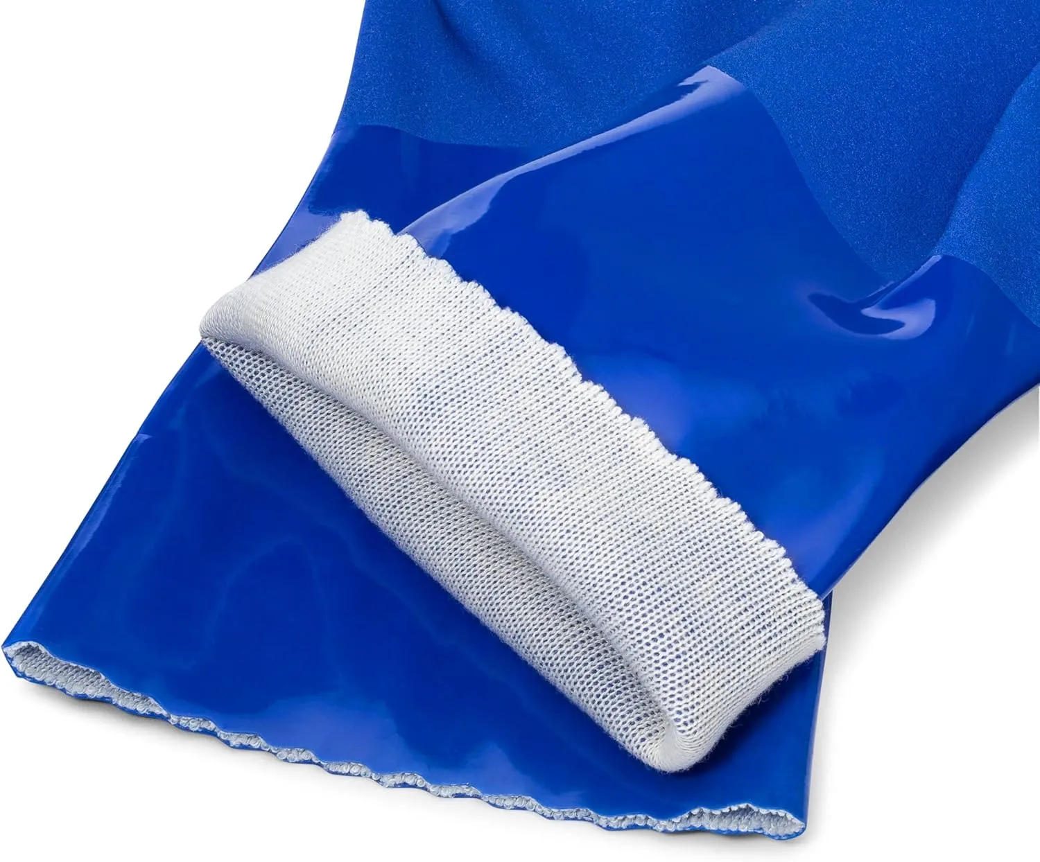 Ultimate Rubber Household PVC Gloves with Comfortable Cotton Lining, Anti-Slip surface, Kitchen Dishwashing, Extra Thickness, Kitchen Cleaning, Working, Painting, Pet Care (Large, Blue)
