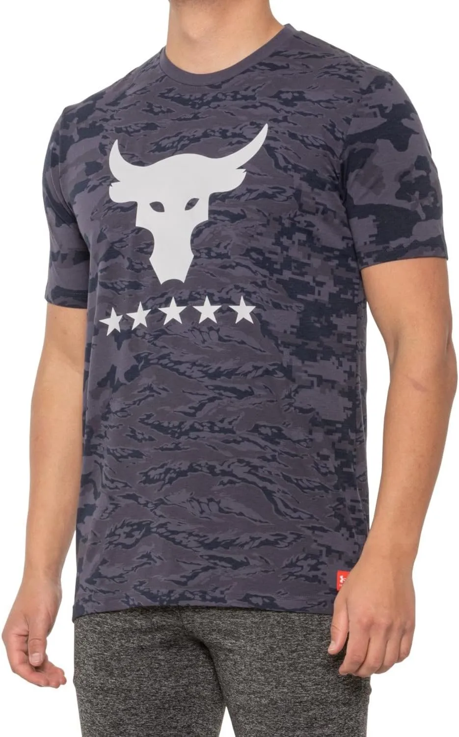 Under Armour Mens UA Project Rock T-Shirt (Tempered Steel, X-Large)