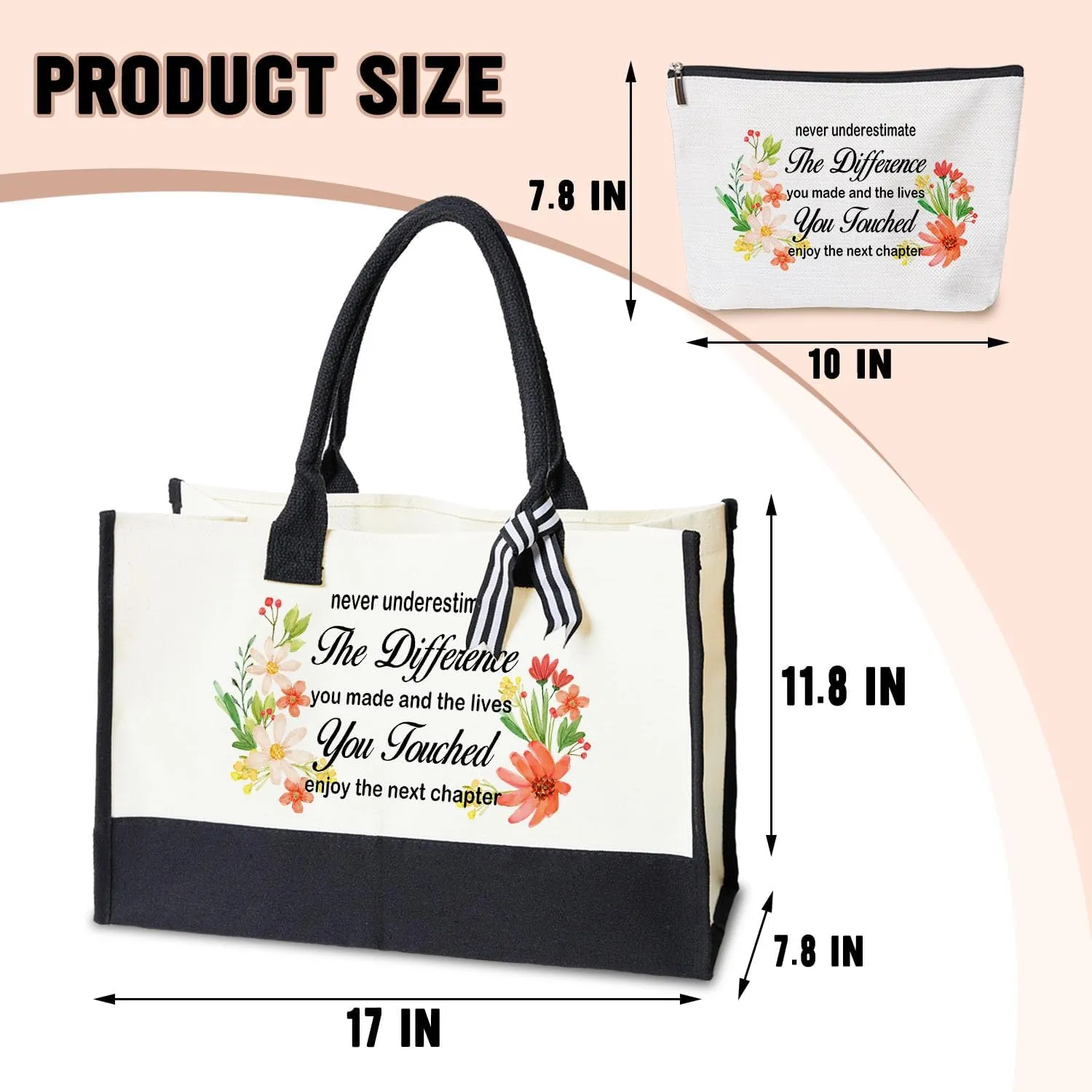 Undergo Retirement Tote Bag Gifts For Women, Coworker Leaving Gifts for Coworker Colleague Boss Leader Friends