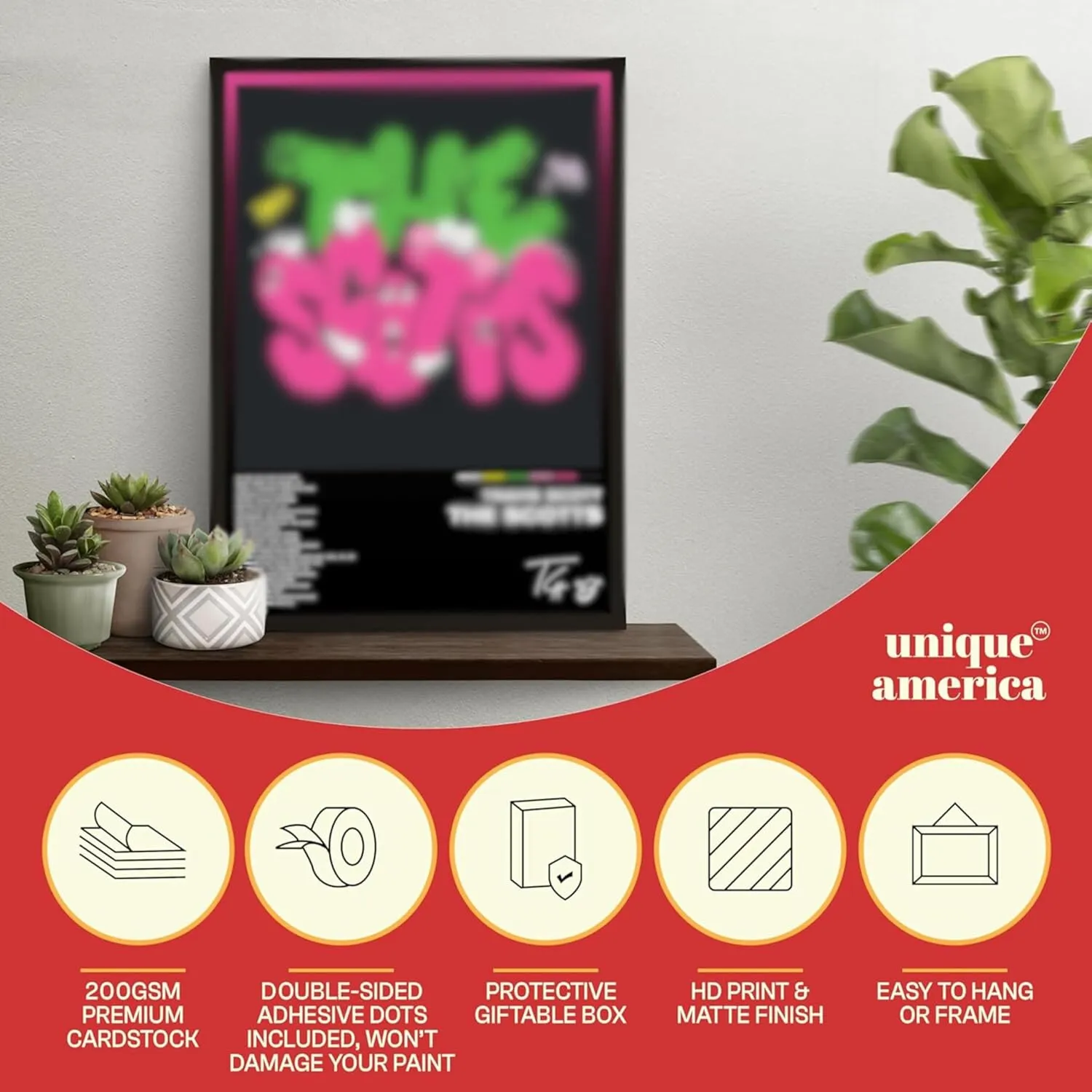 Unique America 12 Pcs Posters - Travis Scott Music Posters, Album Covers For Wall Decor - 12x16' Unframed