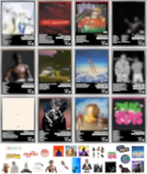 Unique America 12 Pcs Posters - Travis Scott Music Posters, Album Covers For Wall Decor - 12x16' Unframed