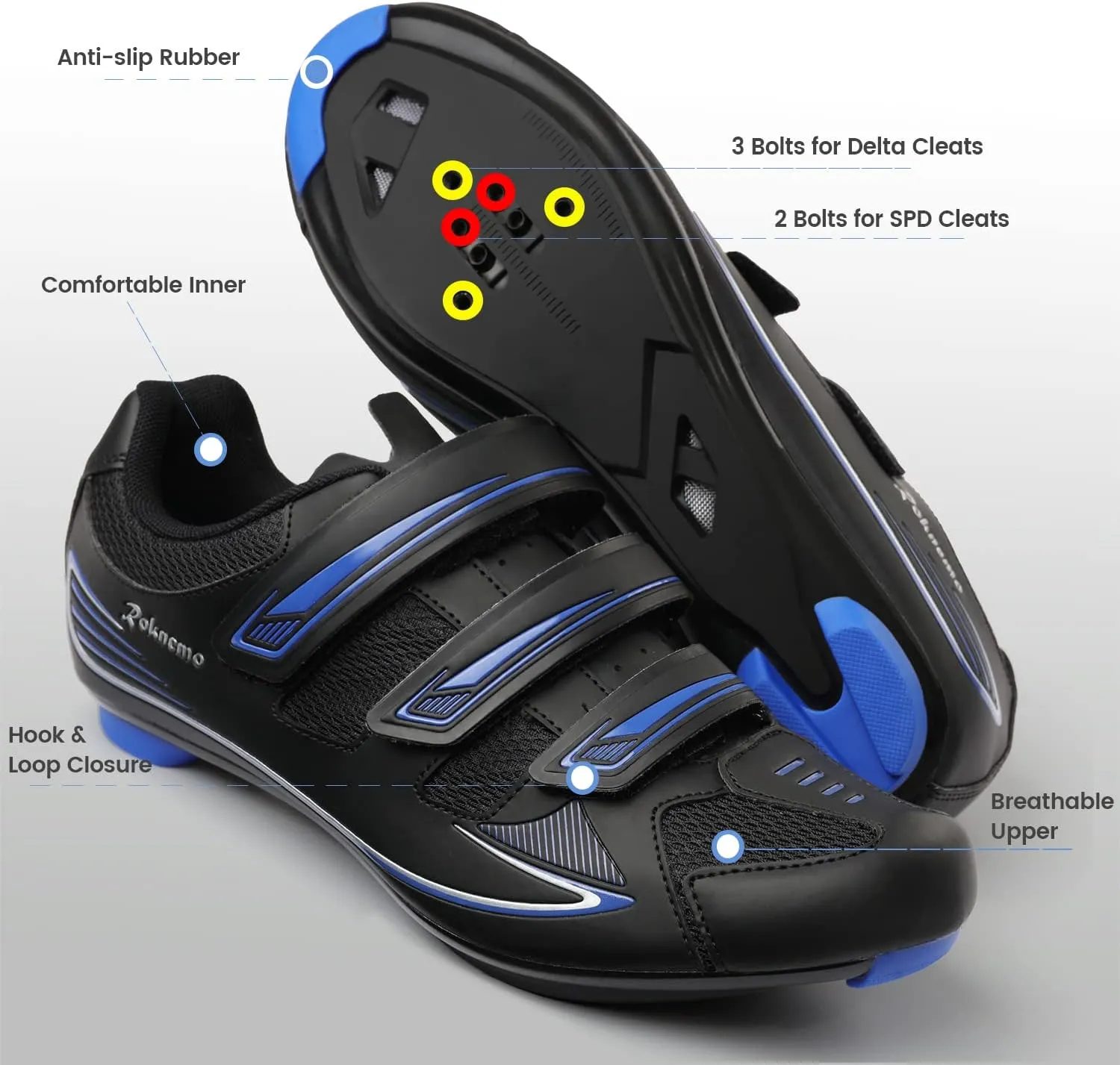 Unisex Cycling Shoes Size 14 Peloton Compatible - Mens Spin Shoes with Look Delta Cleats - Indoor Road Bikes SPD Clips