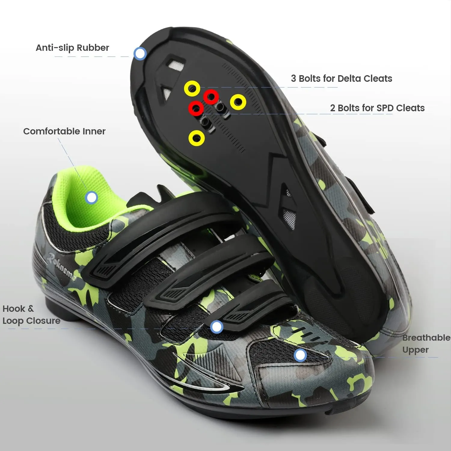 Unisex Cycling Shoes Size 14 Peloton Compatible - Mens Spin Shoes with Look Delta Cleats - Indoor Road Bikes SPD Clips