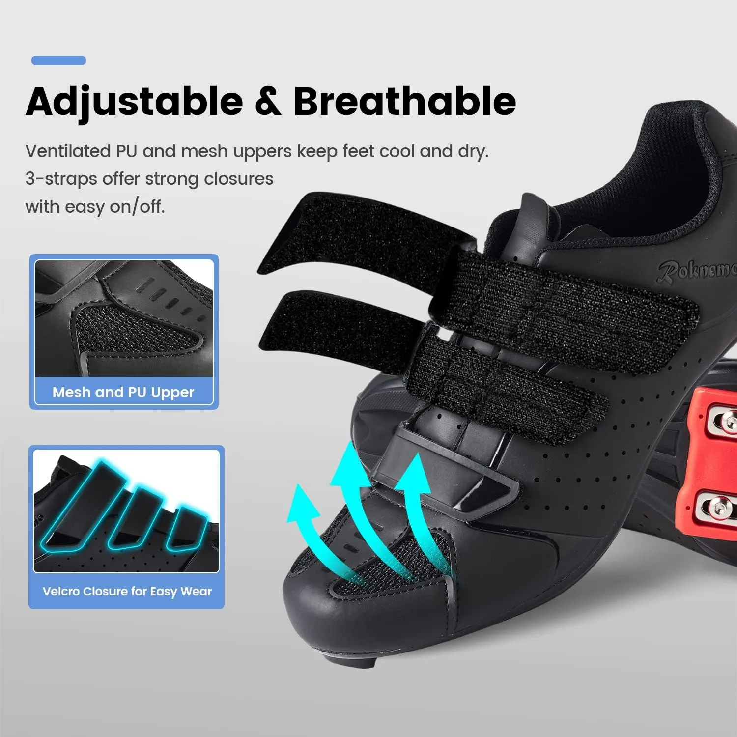 Unisex Cycling Shoes with Look Delta Cleats - Peloton Compatible Spin Shoes with SPD Clips - Indoor Shimano Road Bike for Men Women