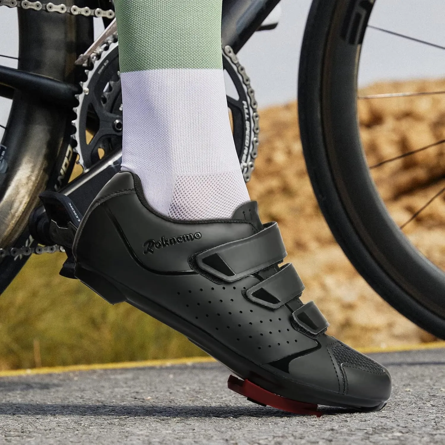 Unisex Cycling Shoes with Look Delta Cleats - Peloton Compatible Spin Shoes with SPD Clips - Indoor Shimano Road Bike for Men Women