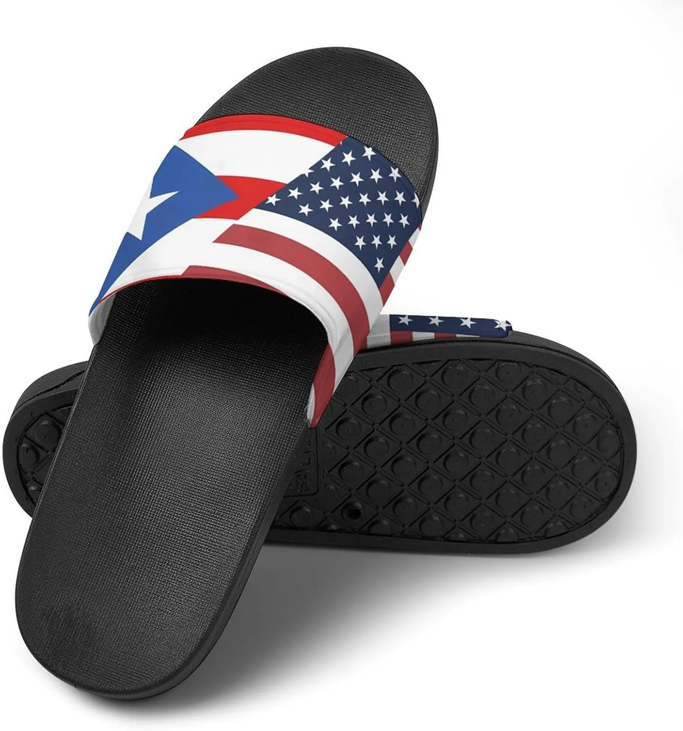 U.S. PR State Flag House Sandals Non-Slip Bathroom Slippers Beach Summer Shoes for Men Women