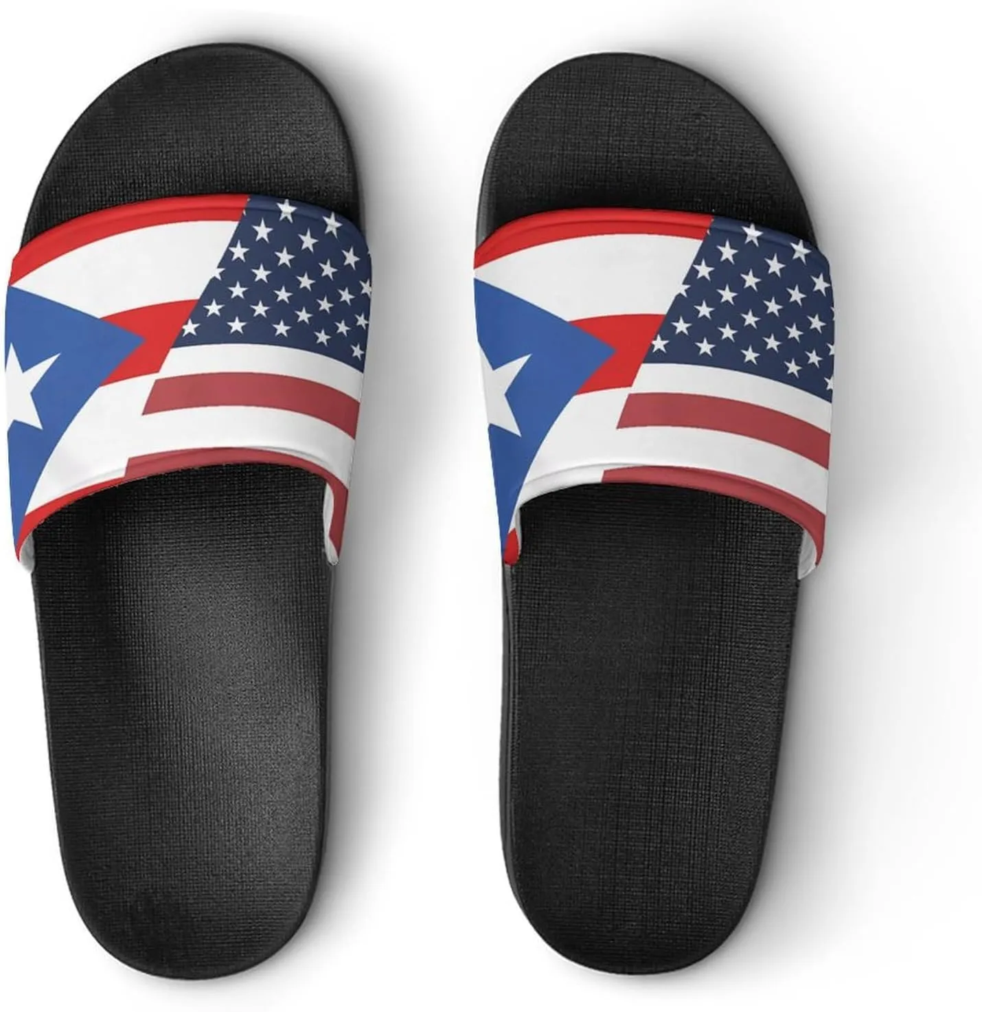 U.S. PR State Flag House Sandals Non-Slip Bathroom Slippers Beach Summer Shoes for Men Women