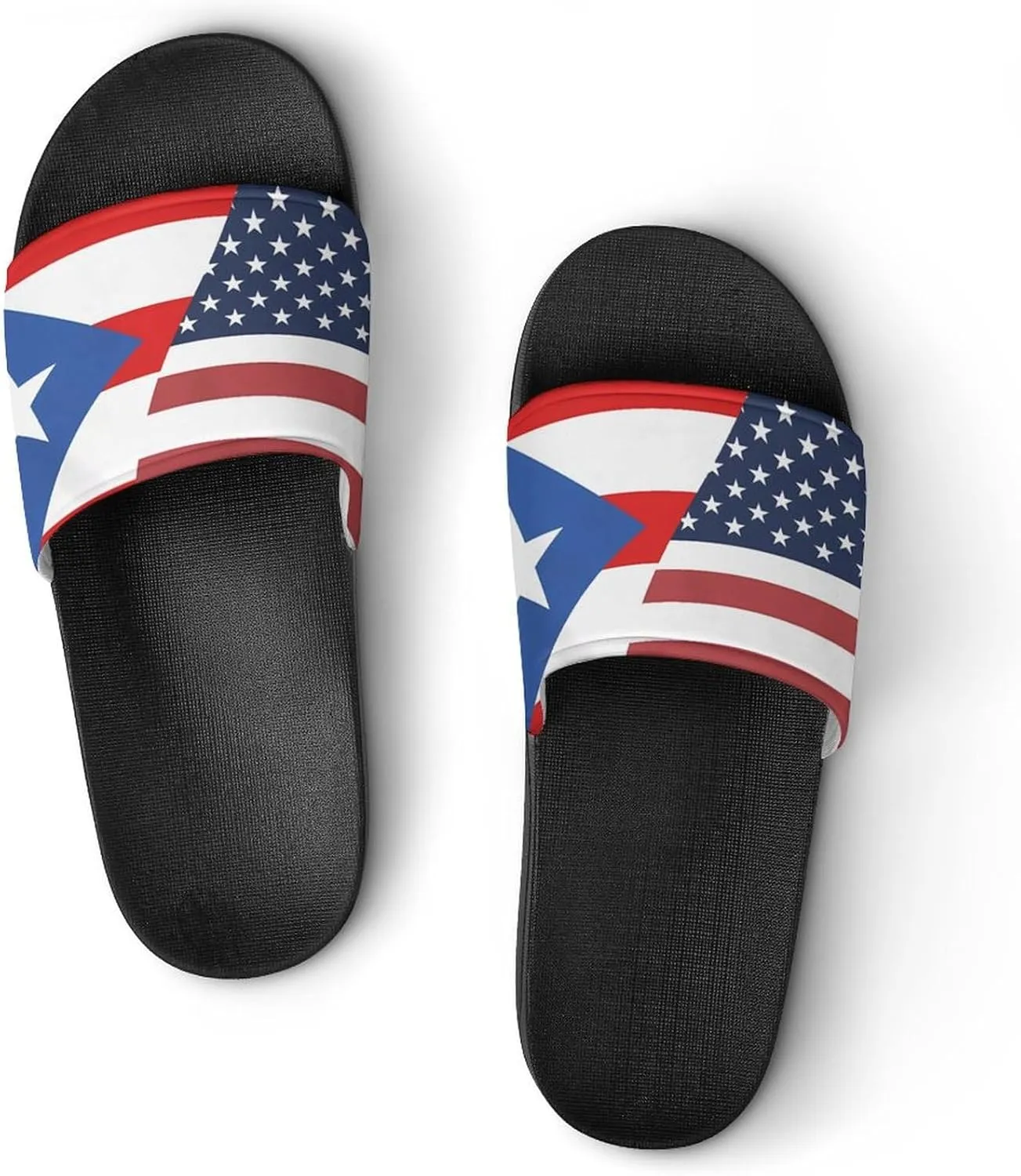 U.S. PR State Flag House Sandals Non-Slip Bathroom Slippers Beach Summer Shoes for Men Women