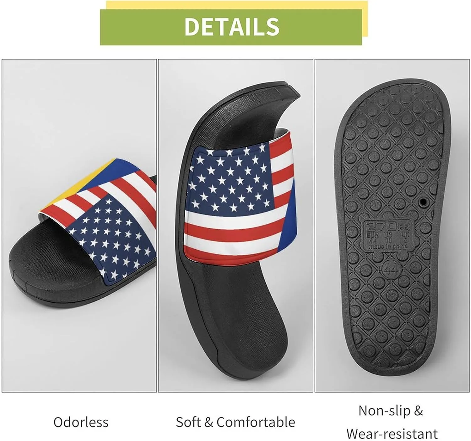 U.S. Romania Flag House Sandals Non-Slip Bathroom Slippers Beach Summer Shoes for Men Women