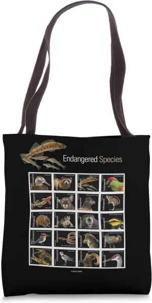 USPS Endangered Species Stamps Collage Full Sheet Tote Bag