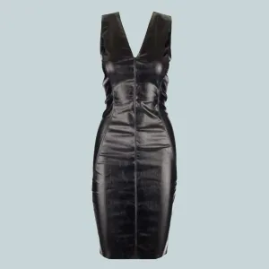 V Dress Black